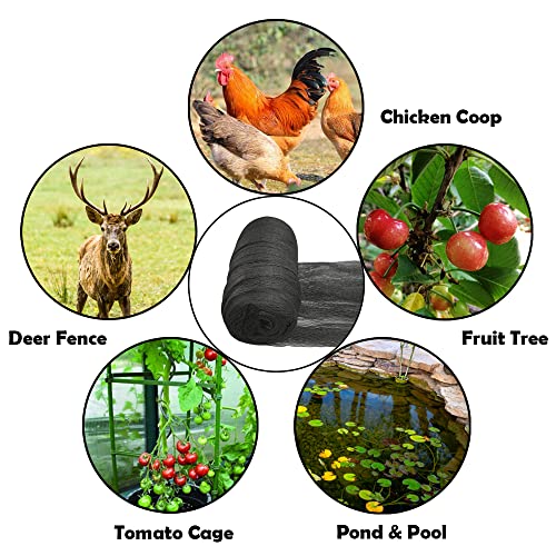 Bird Netting 20x20 Ft, 1/2In Mesh Garden Bird Netting, Fruit Tree Netting - size: 20x20ft-1/2in mesh