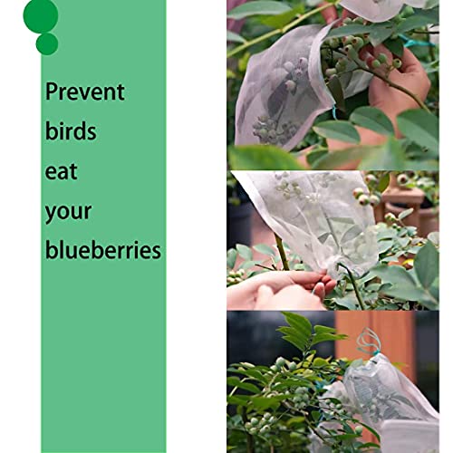 Belit 25 Pcs Net Bags Grapes Protection Bags with Drawstring Nylon Mesh Reusable Fruit Bags for Fruit Trees Vegetables (11.8"x7.8") - size: 25psc 11.8"x7.8"
