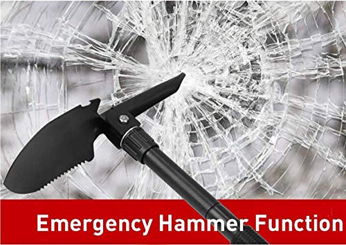 HongK- Multi-functional Military Folding Shovel Survival Spade Emergency Garden Camping - color: Black, size: Small Size