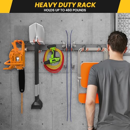 Garage Storage Organization Wall Mount, Garden Tool Organizer 48 Inches