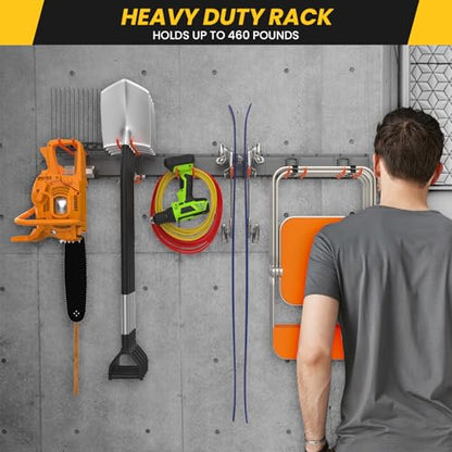 Garage Storage Organization Wall Mount, Garden Tool Organizer 48 Inches
