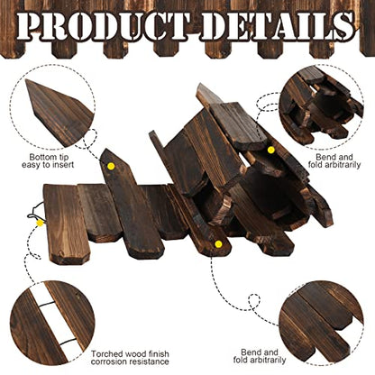 Bucherry 2 Pcs Wood Garden Edging Border No Digging Landscape Edging