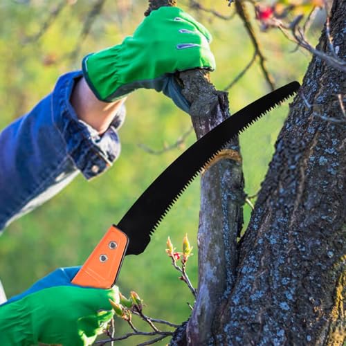 Hand Pruning Saws for Tree Trimming, Extension Pole Saw Attachment Blade, Pole Pruner Head Gardening Tool - color: Orange