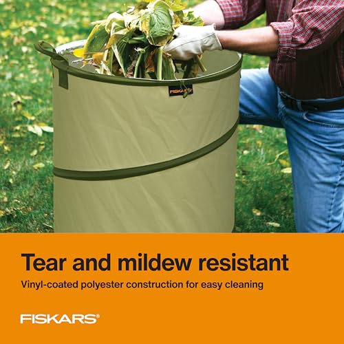 Fiskars 30-Gallon Kangaroo Collapsible Pop Up Garden Bag for Yard Waste