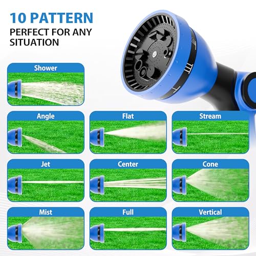 USA Based Retractable Garden Hose Reel, 1/2 in x 33 ft Quick Connect 10-Pattern Sprayer, Wall Mounted Auto Self Retracting Water Hose Reels, UV Resistant Automatic Rewind 180° Mount | Gray - size: 1/2" 33FT