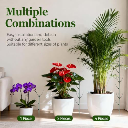 10 Packs Stackable Monstera Plant Support Stakes for Small Potted Plants