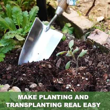 Haliaeetus Garden Trowel Hand Tool, Bend Proof Stainless Steel Hand Trowel - size: 13.2''