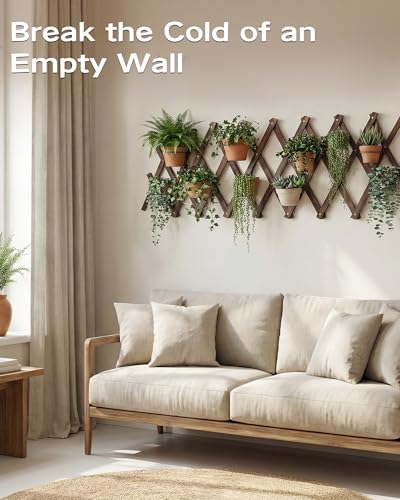 Expandable Wood Trellis for Climbing Plants & Wall Decor, French Country