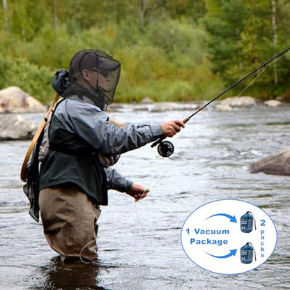 South to East Mosquito Head Net for Insects 2 Pack, Fly & Bug Protection - color: Black