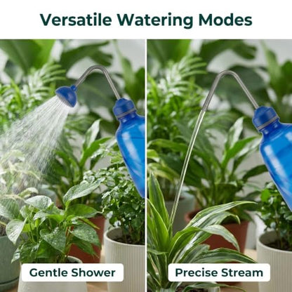 Watering Can for Seedlings, 15oz Plant Watering Can, Indoor Plant Watering Can, Flower Watering Can, Small Watering Can for Houseplants, Garden Flowers, Succulents(Blue) - color: Blue