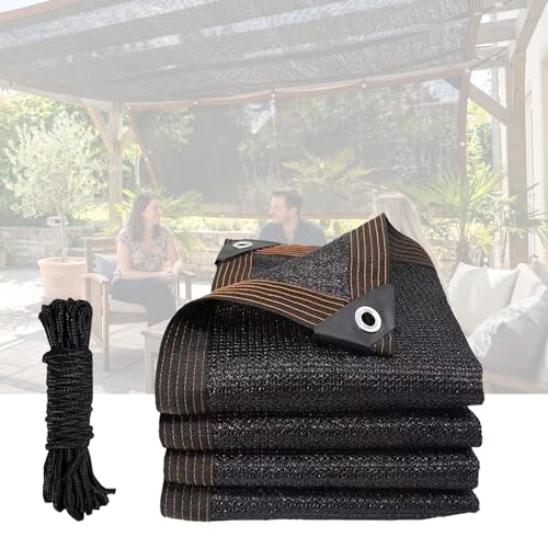 90% Black Shade Cloth, Mesh Tarp Sun Shade Cloth with Grommets(10 x 20 FT) - size: 10 x 20 FT