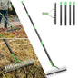 Thatch Rake, 13" Wide Efficient Dethatcher Rake with 70" Adjustable Long Handle, Heavy Duty Steel Metal Dethatching Rakes for Cleaning Dead Grass, Loosening Soil, Lawn Care in Yard Garden - size: 70"