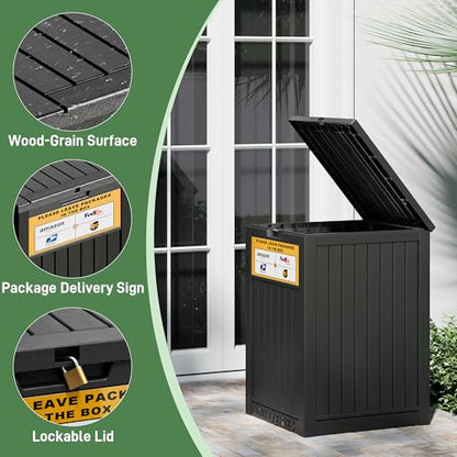 Package Delivery Box for Outside, Black - color: 021 Black