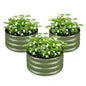 ZXZYHFTY Round Raised Garden Bed Set, 3 Pack, 2 x 2 x 1 Ft, Green - color: Green