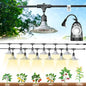 Outdoor Grow Lights with Timer, Full Spectrum Greenhouse Grow Lights with Timer, IP65 Waterproof String Grow Light Outdoor, UL Certified Daisy Chain LED Grow Light, 41FT - size: 12 Lights, style: 1 Timer