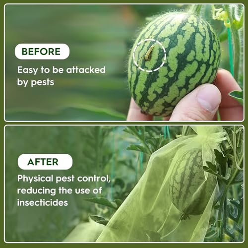100 PCS 8"x12" Fruit Protection Bags, Reusable Fruit Tree Netting Bags