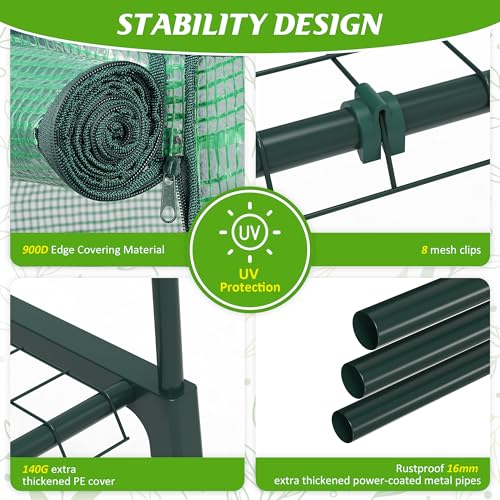 AlisisFores 4-Tier Mini Greenhouse with Durable PE Cover - style: 4-Tier