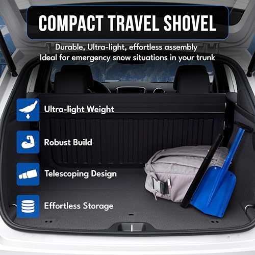 EcoNour 32" Multipurpose Snow Shovel for Car Driveway Lightweight Aluminum