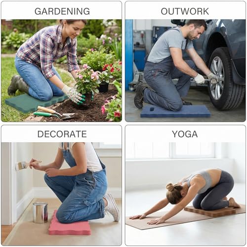 Woanger 12 Pcs Garden Kneeling Pad Foam Knee Mat 15.7x7 Inch, Multicolor - color: Multicolor