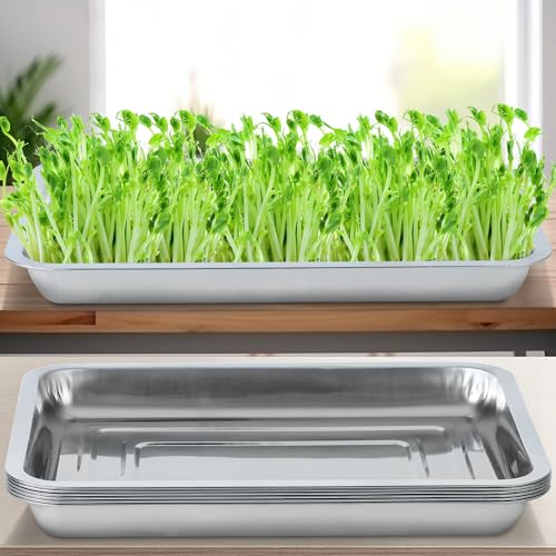 6 Pack Sprouting Tray Kit Seed Starter Tray Plant Germination Trays