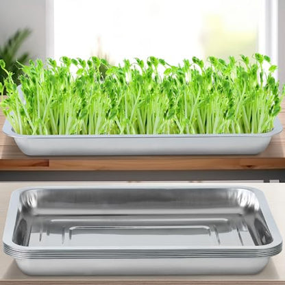6 Pack Sprouting Tray Kit Seed Starter Tray Plant Germination Trays