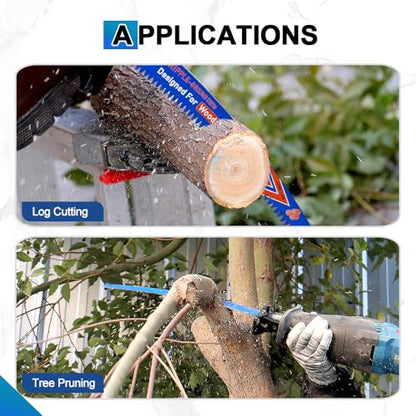 Arc Edge Reciprocating Saw Blades 9inch 6TPI for Pruning 4pcs - size: 9 inch