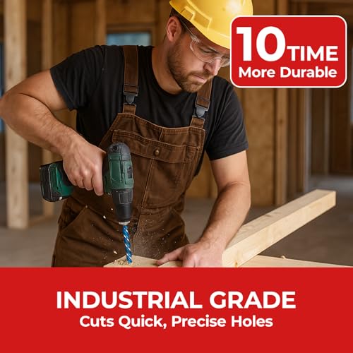 3/4" x 24" Wood Auger Drill Bits, 3-Flute Hex Shank - size: 3/4" x 24"