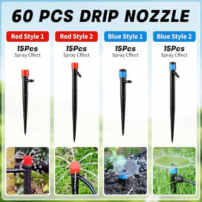 Drip Irrigation Emitter, Adjustable Water Flow Irrigation Spary Dripper
