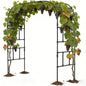 DoCred 87" H x 79" L Garden Arch Trellis, Metal Trellis for Climbing Plants - size: 87"H x 79"L x 16"W
