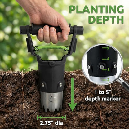 Garden Bulb Planter Tool 1-5 Inch Depth