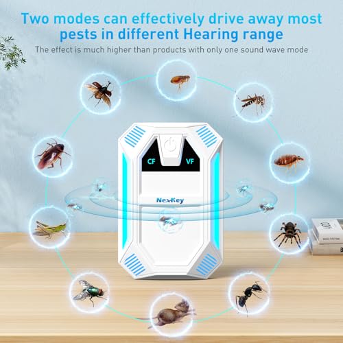 Nexkey Ultrasonic Pest & Insect Repeller Plug in, 6 Packs(White) - color: off-white