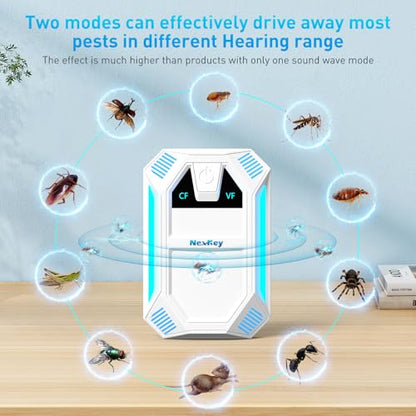 Nexkey Ultrasonic Pest & Insect Repeller Plug in, 6 Packs(White) - color: off-white