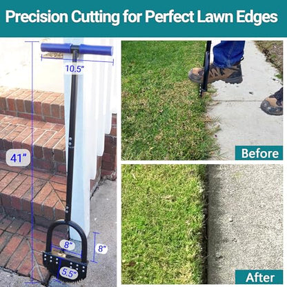 Edger Lawn Tool 41in Border Edger with Tempered Spring Steel Blade - size: 41" Assembly Required