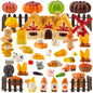 Exasinine 46 Pcs Thanksgiving Mini Resin Figurines Fall Farm Set