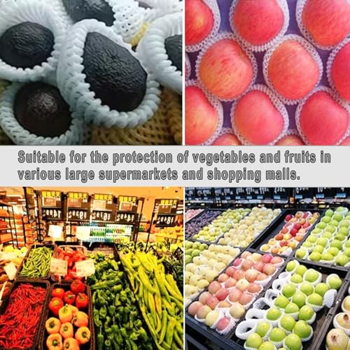 Markeny Fruit Protection Mesh Bags Transport Packing Vegetable Fruit Fragile Items Dedicated Fruit Mesh Bags for Large Supermarkets, Fruit Shops (50PCS Yellow-10x6cm) - size: 50PCS Yellow-10x6cm