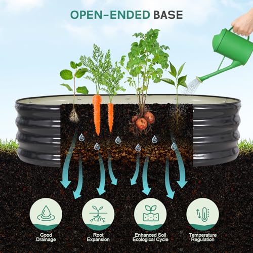 Galvanized Raised Garden Bed Outdoor, 4x2x1ft, 2 Pack, Grey - color: Gray, size: 4×2×1ft (2 Packs)