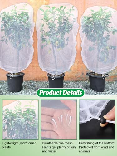 Cosweet 9 Pack Sun Resistant Garden Bird Netting for Plants, 3 Sizes