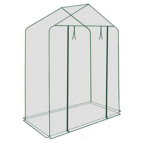 Replacement Cover for Outdoor Greenhouse Plant Shelves UV Protected Plant Green House (56" L X28.7 WX76.7 H, PE Mesh Cover)