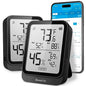 GoveeLife Bluetooth Hygrometer Thermometer H5104, LCD Digital Black 2-Pack - color: Black, size: 2Pack