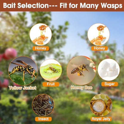 Outdoor Disposable Yellow Jacket & Wasp Traps 8 Pack - size: 8 Pack