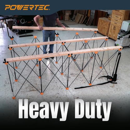 POWERTEC Arachni-Flex Portable Workbench 2x8ft Collapsible Workstand - Heavy Duty Folding Work Table Base, 2500 lbs Capacity 36 Inch Work Height, No Assembly Mobile Work Station w/Carry Strap (71928) - style: 2x8ft Base