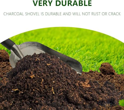 Garden Hand Shovel Stainless Steel 11.8" x 4.5" Scoop