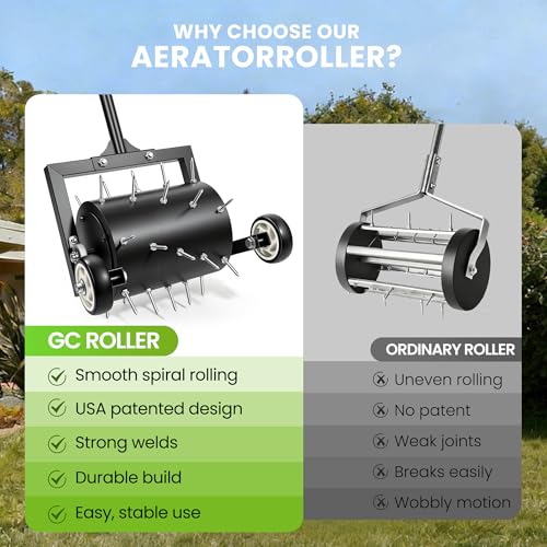 Roller‑Style Lawn Corer with Steel Spikes