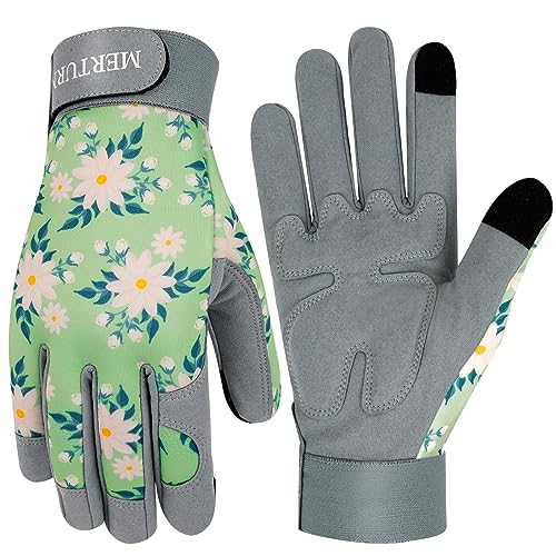 Gardening Gloves for Women Tough Leather Thorn Proof Gardening Gloves Work Gloves for Women - color: Colorc