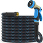 Non-Expanding Garden Hose 25ft w/10 Function Nozzle, Lightweight Water Hose - size: 25ft