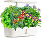 Hydroponics Growing System Kit 12 Pods Indoor Herb Garden with Grow Light - color: White