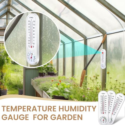 10 Pcs Indoor Outdoor Thermometer Hygrometer for Wall with ℃/℉