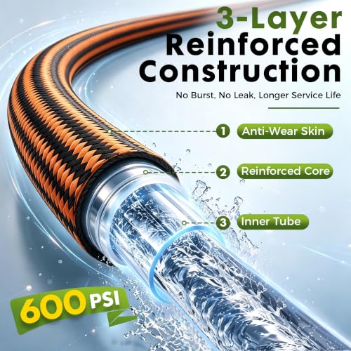 Garden Hose 25FT, Lightweight Flexible Water Hose