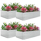FOOWIN 6x3x2ft Raised Garden Bed Outdoor, Galvanized Steel Garden Beds - color: Silver, size: 6x3x2 FT-4PC