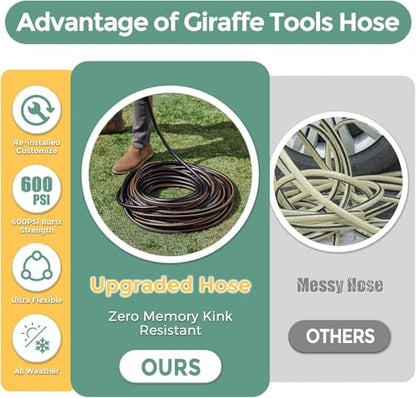 Giraffe Tools Leader Hose 5/8", 4ft Short Garden Hose - size: 4FT Double Females